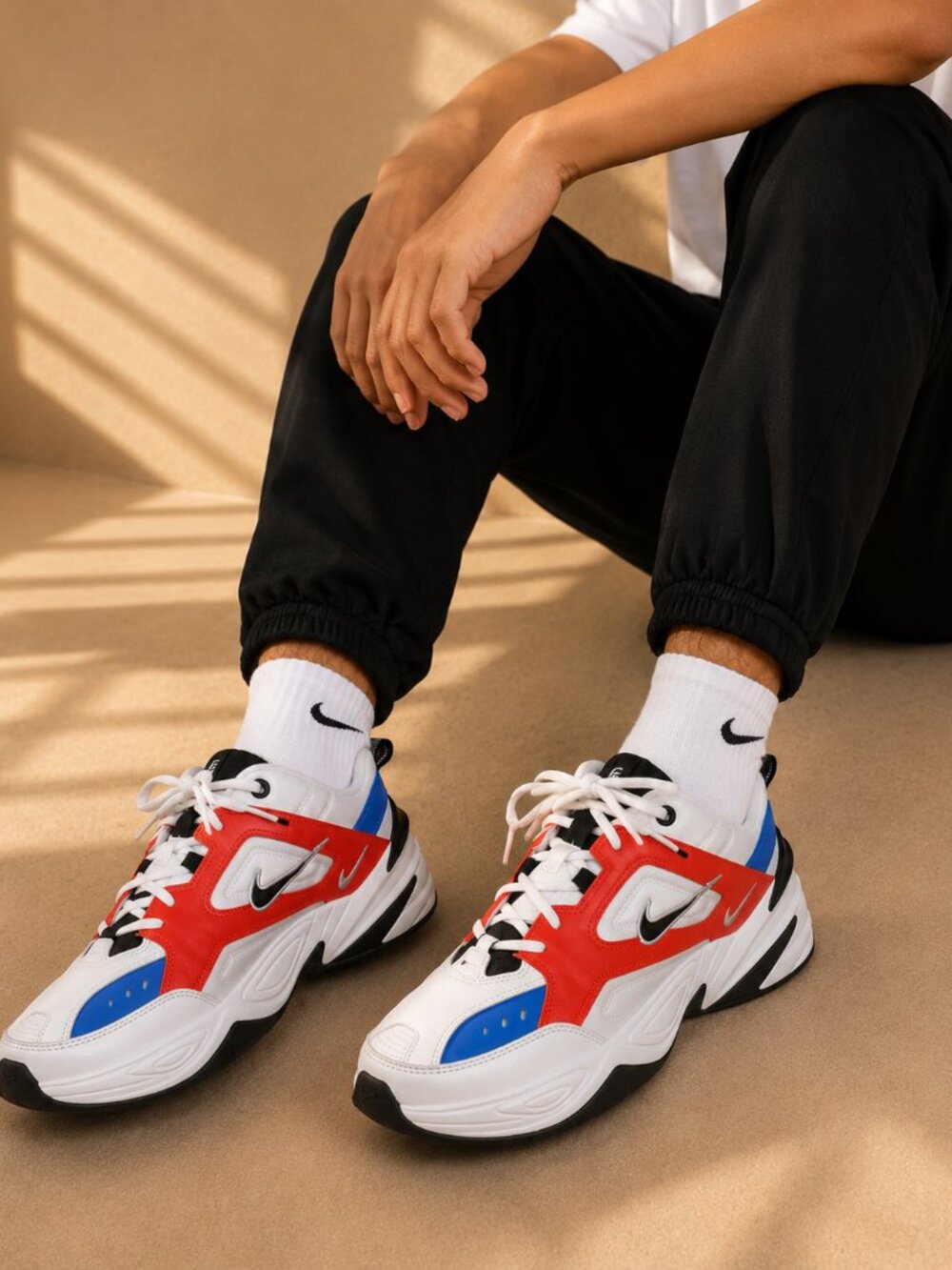 Nike M2K Tekno White‎ Orange Blue Sneakers – Chunky Retro Style (Men’s 11)